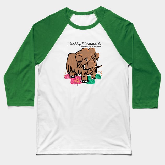 Woolly Mammoth Baseball T-Shirt by belettelepink